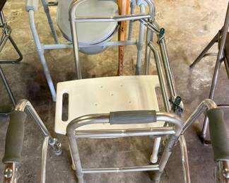 Walker, shower chair, potty chair