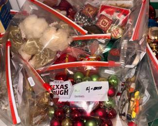 Bags of ornaments 