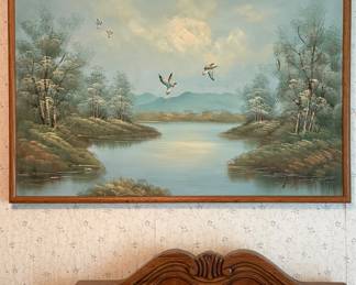Large oil Painting J King 