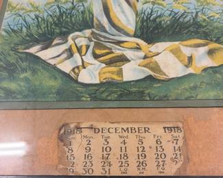 Beautiful patriotic 1918 calendar
