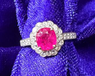 Ruby, diamond and platinum