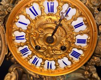 Close-up of the French clock