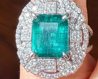 Large emerald ring