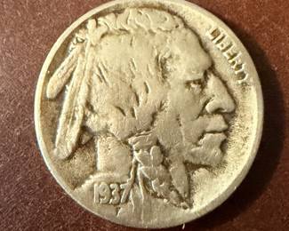 Three legged buffalo nickel