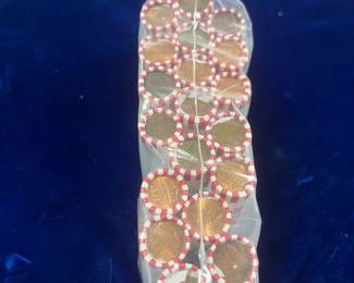 Large group of copper pennies