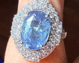 Sapphire and diamond ring