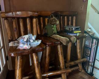 Log chairs