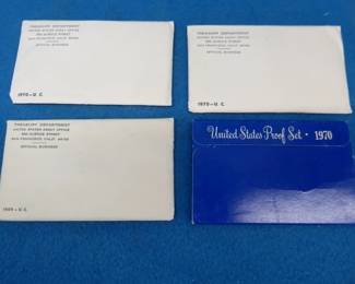 Lot 149. 1969 US Mint Uncirculated Set, 1970 US Mint Uncirculated Sets (2), 1970 US Mint Proof Set