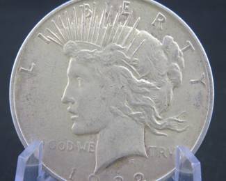 Lot 53. 1922 D Peace silver dollar