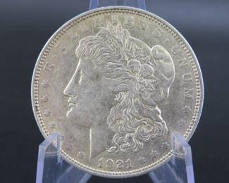 Lot 134. 1921 D Morgan silver dollar
