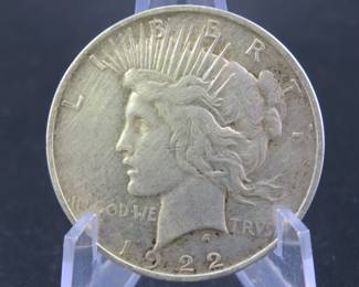 Lot 262. 1922 D Peace dollar