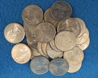 Lot 128. 29 state quarters