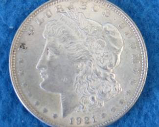 Lot 219. 1921 P Morgan silver dollar