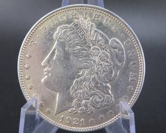 Lot 113. 1921 P Morgan silver dollar