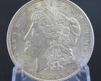 Lot 195. 1921 P Morgan silver dollar