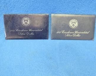Lot 201. Two 40% silver Eisenhower uncirculated dollar coins