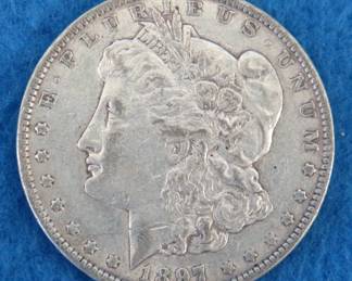 Lot 154. 1897 P Morgan silver dollar