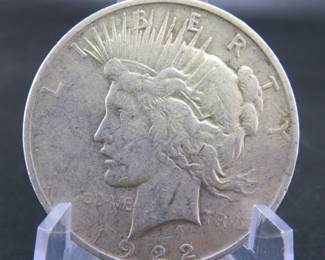 Lot 56. 1922D Peace silver dollar
