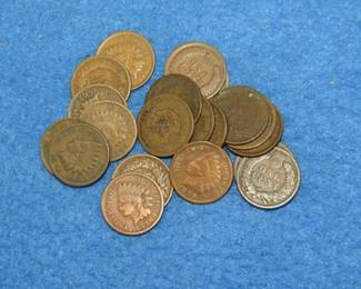 Lot 286. 20 Indian Head pennies