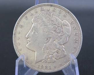 Lot 133. 1921 D Morgan silver dollar