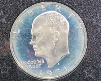 Lot 96. 1971 S Proof Eisenhower 40% silver dollar