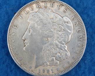 Lot 127. 1921 P Morgan silver dollar