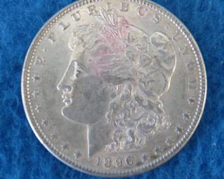 Lot 218. 1896 P Morgan silver dollar