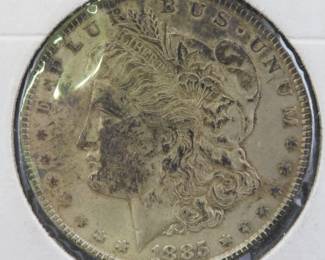 Lot 222. 1885 P Morgan silver dollar