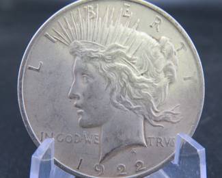 Lot 58. 1922P Peace silver dollar