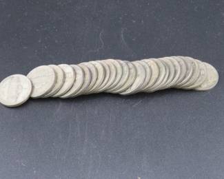 Lot 256. 25 silver war nickels
