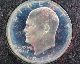 Lot 97. 1971 S Proof Eisenhower 40% silver dollar