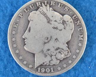 Lot 216. 1901 O Morgan silver dollar