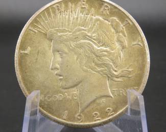 Lot 15. 1922 P Peace silver dollar
