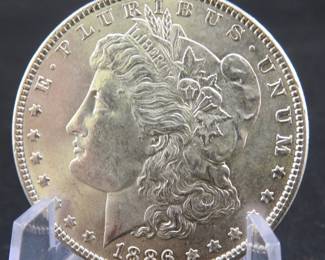 Lot 10. 1886 P Morgan silver dollar