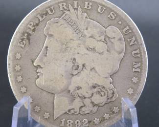 Lot 138. 1892 S Morgan silver dollar