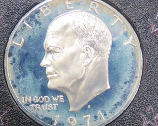 Lot 98. 1971 S Proof Eisenhower 40% silver dollar