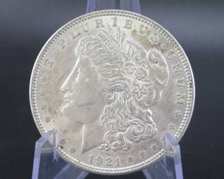 Lot 119. 1921 P Morgan silver dollar