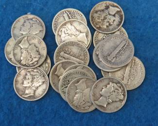 Lot 296. 20 Mercury dimes including a 1929 S.