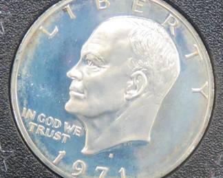 Lot 95. 1971 S Proof Eisenhower 40% silver dollar