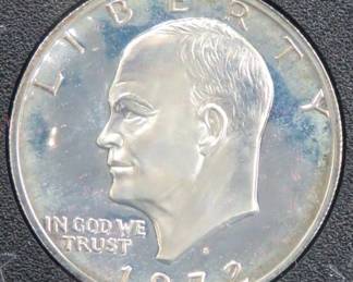 Lot 91. 1972 S Proof Eisenhower 40% silver dollar