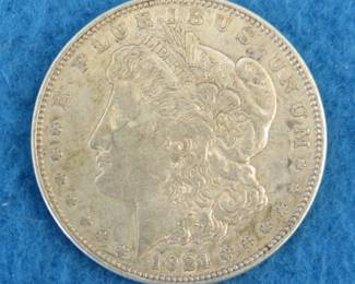 Lot 156. 1921 D Morgan silver dollar
