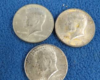 Lot 36. 3 1964 Kennedy half-dollars