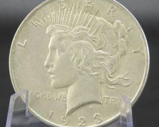 Lot 16. 1923 P Peace silver dollar
