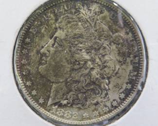 Lot 224. 1882 P Morgan silver dollar