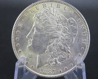 Lot 114. 1887 P Morgan silver dollar