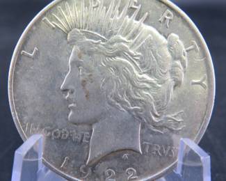 Lot 59. 1922P Peace silver dollar
