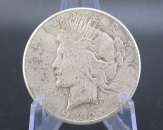 Lot 109. 1922 S Peace dollar