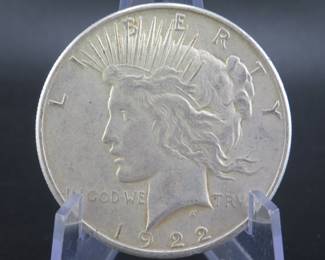 Lot 102. 1922 S Peace dollar