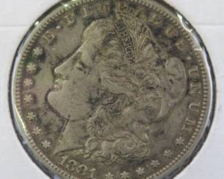Lot 223. 1881 S Morgan silver dollar