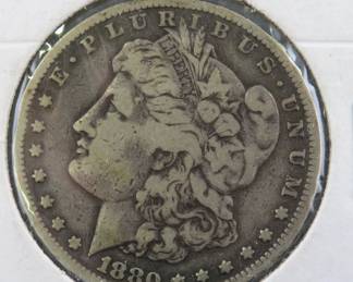 Lot 221. 1880 S Morgan silver dollar
